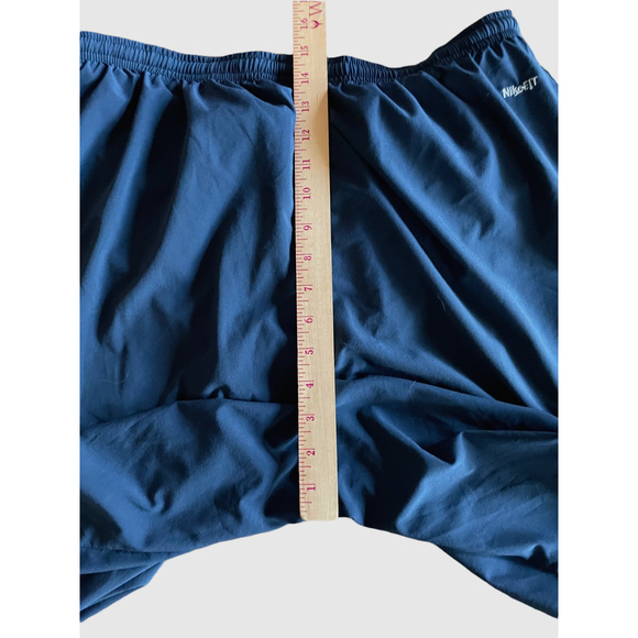 Nike Running Women Shorts Brief Insert Pockets Drawstring SZ L Navy Poly Spandex - Picture 9 of 11